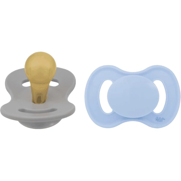 Lullaby Planet Schnuller Rund Aus Latex Gr. 1 In Ice Blue & Misty Grey, 2er Pack 3 Lullaby Planet Schnuller Rund Aus Latex Gr. 1 In Ice Blue & Misty Grey, 2er Pack