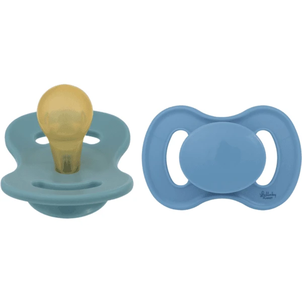 Lullaby Planet Schnuller Rund Aus Latex Gr. 2 In Ocean Teal & Dove Blue, 2er Pack 3 Lullaby Planet Schnuller Rund Aus Latex Gr. 2 In Ocean Teal & Dove Blue, 2er Pack